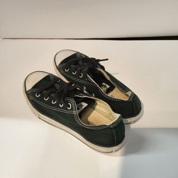 Converse All‎ Star Kids Black Round Toe Lace Up Sneaker Athletic Shoes Size 2 - Picture 5 of 9
